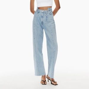 Agolde Pieced Angled High Waisted Wide Leg Jean Size 27